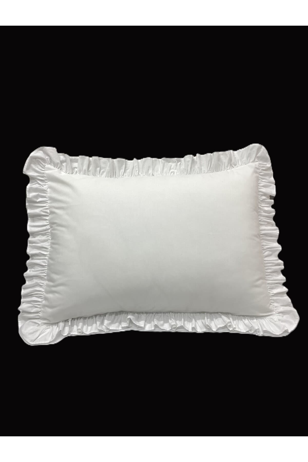 Home %100 Pamuklu Fırfırlı Yastık Kılıfı 50x70 Cm (1 ADET)