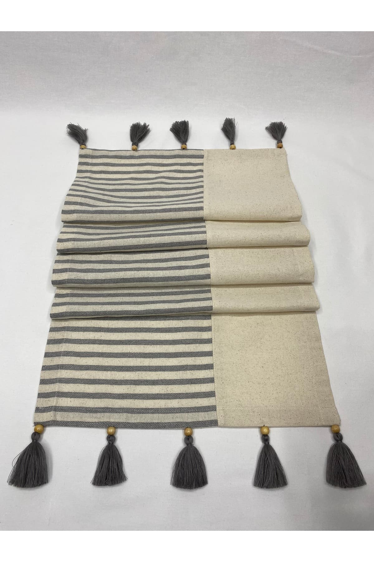 %100 Yıkanmış Ham Keten 35x100 cm Runner